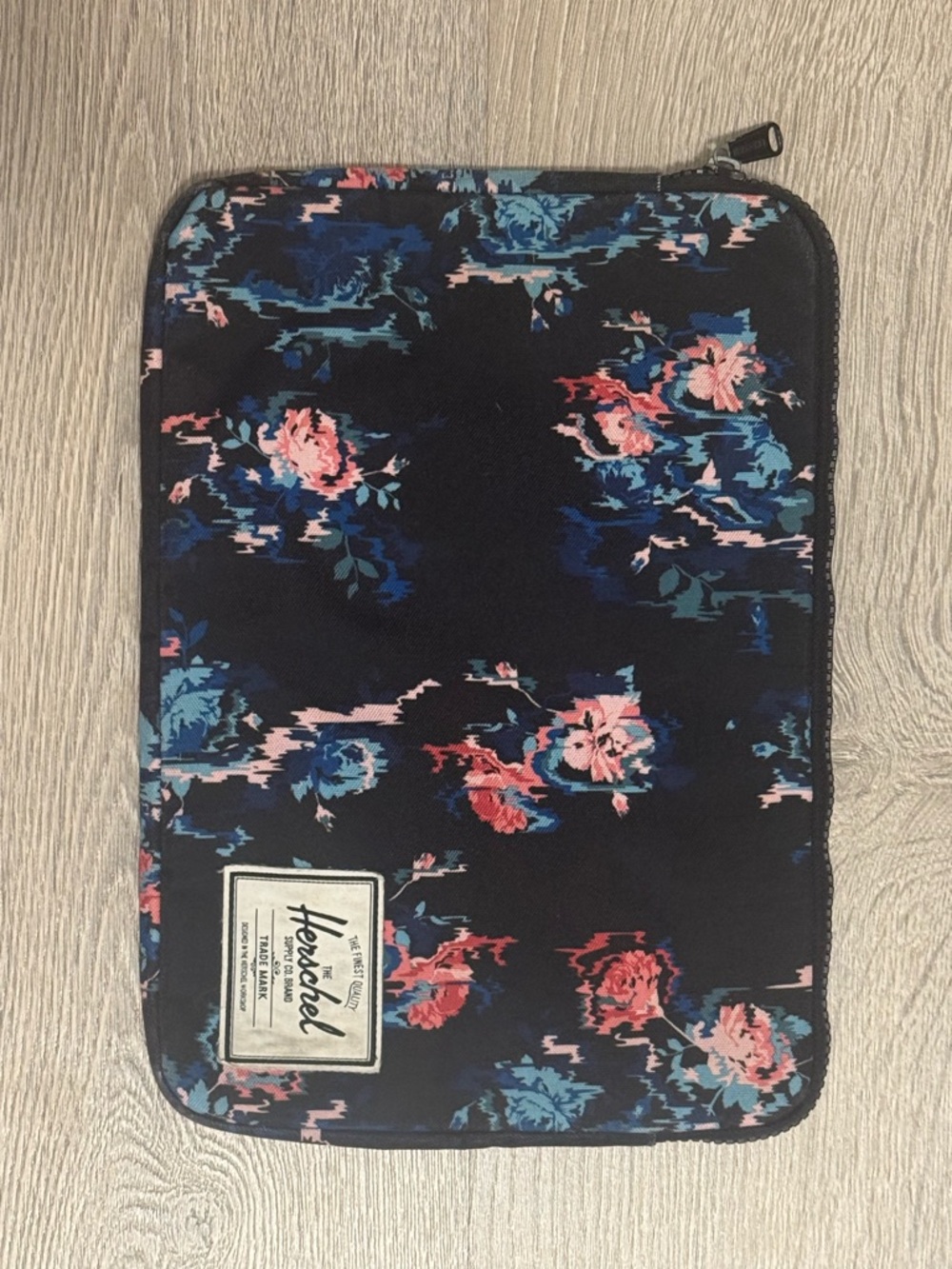 Herschel Floral Laptop Sleeve - Pink & Teal Flowers 13”